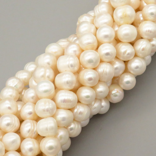 Natural Cultured Freshwater Pearl Beads Strands,Thread Punch,Off White,,10mm-11mm,Hole: 1.5mm,about 38 pcs/strand,about 55 g/strand,1 strand/package,14.17"(36cm),XBSP01490aija-L020,17860