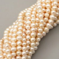 Natural Cultured Freshwater Pearl Beads Strands,Light Thread Punch,Off White,5mm-6mm,Hole:1mm,about 80 pcs/strand,about 20 g/strand,1 strand/package,14.17"(36cm),XBSP01498vhmv-L020,9460