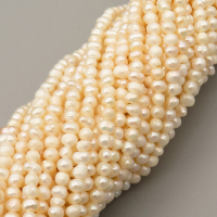 Natural Cultured Freshwater Pearl Beads Strands,Light Thread Punch,Off White,4mm-5mm,Hole:1mm,about 98 pcs/strand,about 15 g/strand,1 strand/package,13.38"(34cm),XBSP01500ahlv-L020,5025