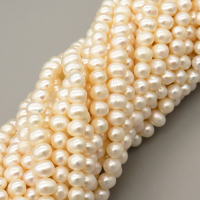Natural Cultured Freshwater Pearl Beads Strands,Thread Punch,Off White,5mm-6mm,Hole:1mm,about 77 pcs/strand,about 20 g/strand,1 strand/package,14.96"(38cm),XBSP01514vhmv-L020,8925