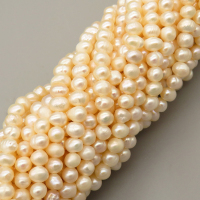 Natural Cultured Freshwater Pearl Beads Strands,Thread Punch,Off White,5mm-6mm,Hole:1mm,about 73 pcs/strand,about 20 g/strand,1 strand/package,13.38"(34cm),XBSP01518vhmv-L020,5735