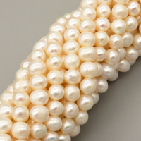 Natural Cultured Freshwater Pearl Beads Strands,Thread Punch,Off White,7mm-8mm,Hole:1.2mm,about 53 pcs/strand,about 35 g/strand,1 strand/package,14.17"(36cm),XBSP01520vhnv-L020,9365