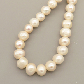 Natural Cultured Freshwater Pearl Beads Strands,Thread Punch,Off White,7mm-8mm,Hole:1.2mm,about 53 pcs/strand,about 35 g/strand,1 strand/package,14.17"(36cm),XBSP01520vhnv-L020,9365