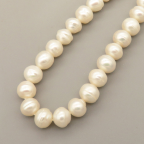 Natural Cultured Freshwater Pearl Beads Strands,Thread Punch Nearly Round,Off White,7mm-8mm,Hole:1.2mm,about 58 pcs/strand,about 35 g/strand,1 strand/package,14.17"(36cm),XBSP01528biib-L020,9360