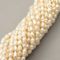 Natural Cultured Freshwater Pearl Beads Strands,Thread Beads,Off White,3mm-4mm,Hole:0.8mm,about 82 pcs/strand,about 9 g/strand,1 strand/package,14.96"(38cm),XBSP01530bkab-L020,5630