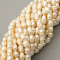 Natural Cultured Freshwater Pearl Beads Strands,Thread Beads,Off White,5mm-6mm,Hole:1mm,about 46 pcs/strand,about 20 g/strand,1 strand/package,12.99"(33cm),XBSP01532bhia-L020,5505