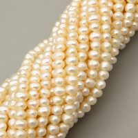 Natural Cultured Freshwater Pearl Beads Strands,Punch Grade A,Off White,4mm-5mm,Hole:1mm,about 102 pcs/strand,about 15 g/strand,1 strand/package,14.96"(38cm),XBSP01538ahlv-L020,11490