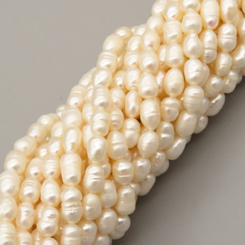 Natural Cultured Freshwater Pearl Beads Strands,Thread Beads,Off White,5mm-5.5mm,Hole:1mm,about 51 pcs/strand,about 18 g/strand,1 strand/package,12.59"(32cm),XBSP01546bhia-L020,5033