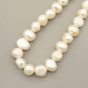 Natural Cultured Freshwater Pearl Beads Strands,Nearly Round Particles,Off White,8mm-9mm,Hole:1.2mm,about 52 pcs/strand,about 40 g/strand,1 strand/package,14.96"(38cm),XBSP01550aivb-L020,8105