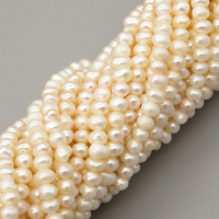 Natural Cultured Freshwater Pearl Beads Strands,Punch,Off White,4mm-5mm,Hole:1mm,about 106 pcs/strand,about 15 g/strand,1 strand/package,14.96"(38cm),XBSP01552vhnv-L020,10690