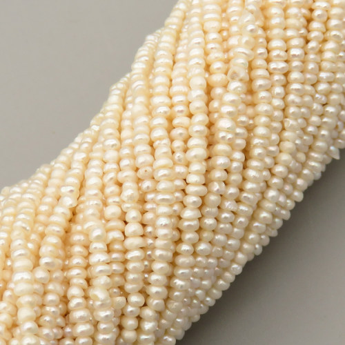 Natural Cultured Freshwater Pearl Beads Strands,Punch,Off White,2mm-3mm,Hole:0.5mm,about 235 pcs/strand,about 7 g/strand,1 strand/package,14.96"(38cm),XBSP01562ajlv-L020,10480