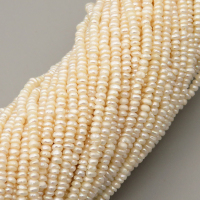 Natural Cultured Freshwater Pearl Beads Strands,Half Round Punch,Off White,3mm-4mm,Hole:0.5mm,about 262 pcs/strand,about 9 g/strand,1 strand/package,14.96"(38cm),XBSP01588ajlv-L020,9675