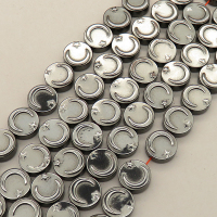 Non-magnetic Synthetic Hematite Beads Strands,Turkey,Dark Grey,10x3mm,T:3mm,Hole:1mm,about 42 pcs/strand,about 45 g/strand,5 strands/package,14.96"(38mm),XBGB07700bhva-L020
