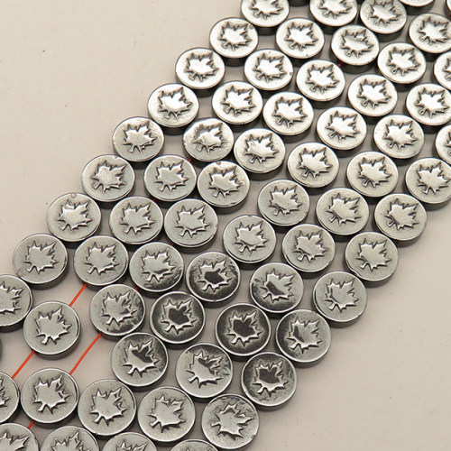 Non-magnetic Synthetic Hematite Beads Strands,Canada,Dark Grey,10x3mm,T:3mm,Hole:1mm,about 42 pcs/strand,about 45 g/strand,5 strands/package,14.96"(38mm),XBGB07702bhva-L020