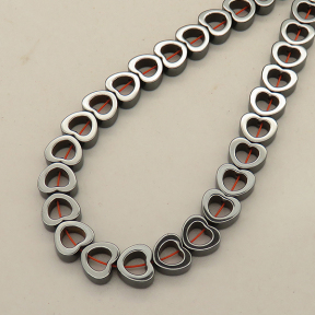 Non-magnetic Synthetic Hematite Beads Strands,Love Donut,Dark Grey,8x3mm,T:3mm,Hole:1mm,about 55 pcs/strand,about 22 g/strand,5 strands/package,14.96"(38mm),XBGB07710bhva-L020