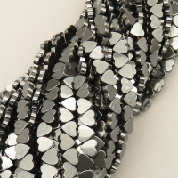 Non-magnetic Synthetic Hematite Beads Strands,Chamfered Cross,Dark Grey,6x6mm,Hole:1mm,about 68 pcs/strand,about 45 g/strand,5 strands/package,14.96"(38mm),XBGB07760bhva-L020