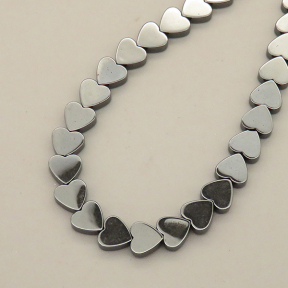 Non-magnetic Synthetic Hematite Beads Strands,Flat Heart Shape,Dark Grey,4x2mm,Hole:1mm,about 95 pcs/strand,about 15 g/strand,5 strands/package,14.96"(38mm),XBGB07820ablb-L020