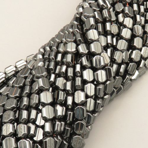 Non-magnetic Synthetic Hematite Beads Strands,Coffee Beans,Dark Grey,8x9x4mm,Hole:1mm,about 47 pcs/strand,about 42 g/strand,5 strands/package,14.96"(38mm),XBGB07842vbnb-L020