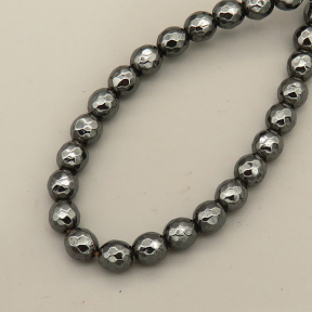 Non-magnetic Synthetic Hematite Beads Strands,Round,Faceted,Black Grey,2mm,Hole:0.8mm,about 190 pcs/strand,about 3.5 g/strand,5 strands/package,XBGB07866ablb-L020