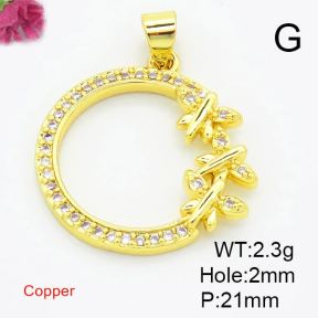 Brass Cubic Zirconia Pendants,Hollow Round,Gold,21mm,Hole:2mm,about 2.3g/pc,5 pcs/package,XFPC02884aajl-L017