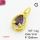 Brass Cubic Zirconia Pendants,Water Droplets,Gold,Purple,10x8mm,Hole:1mm,about 1.2g/pc,5 pcs/package,XFPC03024vail-L017