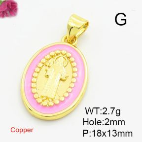 Brass Enamel Pendants,Oval,for Easter,Gold,Mixed Color,18x13mm,Hole:2mm,about 2.7g/pc,5 pcs/package,XFPC03078vail-L017