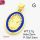 Brass Enamel Pendants,Oval,for Easter,Gold,Blue,18x13mm,Hole:2mm,about 2.7g/pc,5 pcs/package,XFPC03083vail-L017