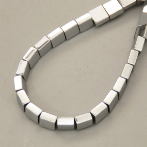 Non-magnetic Synthetic Hematite Beads Strands,Flat Square,Plating,Silver White,4x4x2mm,Hole:0.8mm,about 95 pcs/strand,about 15 g/strand,5 strands/package,14.96"(38cm),XBGB09282ablb-L020
