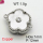 Resin & Zirconia,Brass Links Connectors,Flower,Plating Platinum,White,12mm,Hole:1mm,about 1.5g/pc,5 pcs/package,A-XFL01991aajl-G030