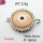 Shell Synthesis & Zirconia,Brass Links Connectors,Round,Devil's Eye,Plating Platinum,Light Orange,18mm,Hole:2mm,about 2.8g/pc,5 pcs/package,XFL01943vbll-G030