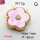 Resin & Zirconia,Brass Links Connectors,Flower,Plating Gold,Pink Purple,18mm,Hole:1mm,about 3g/pc,5 pcs/package,XFL01949aajl-G030