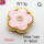 Resin & Zirconia,Brass Links Connectors,Flower,Plating Gold,Pink,18mm,Hole:1mm,about 3g/pc,5 pcs/package,XFL01951aajl-G030