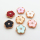 Resin & Zirconia,Brass Links Connectors,Flower,Plating Rose Gold,Mixed Color,18mm,Hole:1mm,about 3g/pc,5 pcs/package,XFL01953aajl-G030