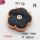 Resin & Zirconia,Brass Links Connectors,Flower,Plating Rose Gold,Black,18mm,Hole:1mm,about 3g/pc,5 pcs/package,XFL01958aajl-G030
