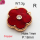 Resin & Zirconia,Brass Links Connectors,Flower,Plating Rose Gold,Red,18mm,Hole:1mm,about 3g/pc,5 pcs/package,XFL01960aajl-G030