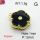 Resin & Zirconia,Brass Links Connectors,Flower,Plating Gold,Black,12mm,Hole:1mm,about 1.5g/pc,5 pcs/package,XFL01971aajl-G030