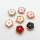 Resin & Zirconia,Brass Links Connectors,Flower,Plating Rose Gold,Mixed Color,12mm,Hole:1mm,about 1.5g/pc,5 pcs/package,XFL01977aajl-G030