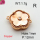 Zirconia,Brass Links Connectors,Flower,Plating Rose Gold,12mm,Hole:1mm,about 1.7g/pc,5 pcs/package,XFL01981baka-G030