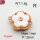 Resin & Zirconia,Brass Links Connectors,Flower,Plating Rose Gold,White,12mm,Hole:1mm,about 1.5g/pc,5 pcs/package,XFL01983aajl-G030