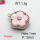 Resin & Zirconia,Brass Links Connectors,Flower,Plating Platinum,Pink,12mm,Hole:1mm,about 1.5g/pc,5 pcs/package,XFL01987aajl-G030