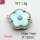 Resin & Zirconia,Brass Links Connectors,Flower,Plating Platinum,Light Blue,12mm,Hole:1mm,about 1.5g/pc,5 pcs/package,XFL01990aajl-G030