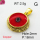 Enamel & Eye Patch Imported from Italy,Brass Pendants,Round,Devil's Eye,Plating Gold,Red,18mm,Hole:2mm,about 2.5g/pc,5 pcs/package,XFPC03201baka-G030