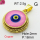 Enamel & Eye Patch Imported from Italy,Brass Pendants,Round,Devil's Eye,Plating Gold,Pink,18mm,Hole:2mm,about 2.5g/pc,5 pcs/package,XFPC03203baka-G030