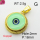 Enamel & Eye Patch Imported from Italy,Brass Pendants,Round,Devil's Eye,Plating Gold,Light Green,18mm,Hole:2mm,about 2.5g/pc,5 pcs/package,XFPC03204baka-G030