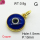 Enamel & Eye Patch Imported from Italy,Brass Pendants,Round,Devil's Eye,Plating Gold,Royal Blue,10mm,Hole:1.5mm,about 0.8g/pc,5 pcs/package,XFPC03210aajl-G030