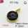 Enamel & Eye Patch Imported from Italy,Brass Pendants,Round,Devil's Eye,Plating Gold,Black,10mm,Hole:1.5mm,about 0.8g/pc,5 pcs/package,XFPC03211aajl-G030