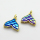 Resin,Brass Pendants,Mermaid Tail,Plating Gold,Mixed Color,14x17mm,Hole:2mm,about 1.5g/pc,5 pcs/package,XFPC03256avja-G030