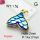 Resin,Brass Pendants,Mermaid Tail,Plating Gold,Blue,14x17mm,Hole:2mm,about 1.5g/pc,5 pcs/package,XFPC03257avja-G030
