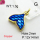 Resin,Brass Pendants,Mermaid Tail,Plating Gold,Blue,12x14mm,Hole:2mm,about 1.3g/pc,5 pcs/package,XFPC03260avja-G030