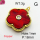 Resin & Zirconia,Brass Pendants,Flower,Plating Gold,Red,18mm,Hole:1mm,about 3g/pc,5 pcs/package,XFPC03263aajl-G030